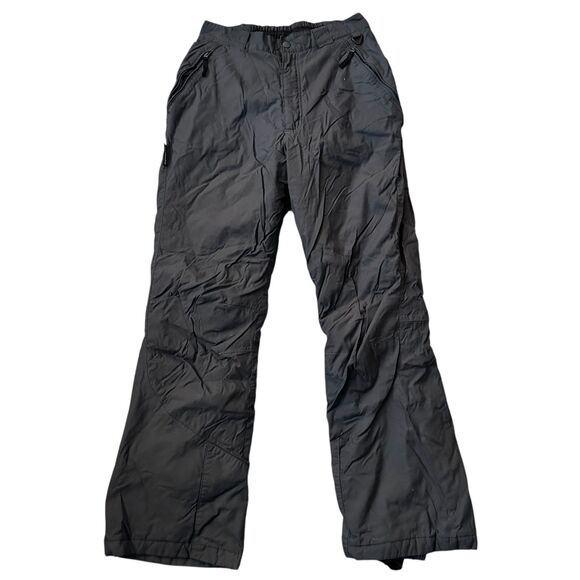 Columbia Women's Dark Grey Fleece Lined Elastic Waist Snow Ski Pants Size M - Picture 1 of 8
